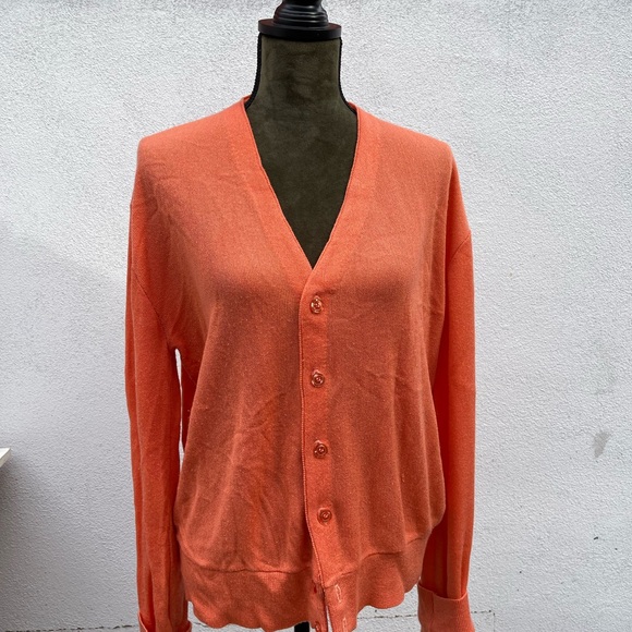Orange Women's Cardigan Sweater - Picture 1 of 4